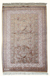 Superfine Bamboo Silk Machine-made Rug | Cream | 14580B