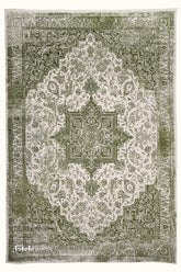 Bahar Machine-made Rug | Vintage | Green
