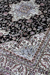Isfahan Machine-made Rug | Black | 712-308330