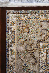 Hasht Behesht Machine-made Rug | Brown | Manoosh B