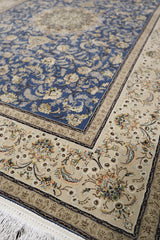 Hasht Behesht Machine-made Rug | Blue Atlasi | Shahpasand B