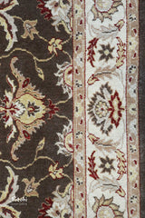 Indian Wool Machine-made Rug | Brown