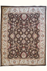 Indian Wool Machine-made Rug | Brown