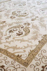 Indian Wool Machine-made Rug | Cream