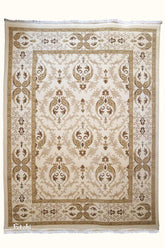 Indian Wool Machine-made Rug | Cream