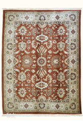 Indian Wool Machine-made Rug | Orange