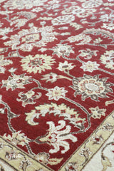 Indian Wool Machine-made Rug | Red-Orange