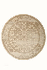 Mahoor Machine-made Rug | Gold | 589 | Round