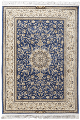 Hasht Behesht Machine-made Rug | Blue Atlasi | Shahpasand B