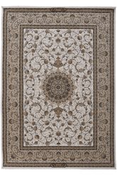 Hasht Behesht Machine-made Rug | Cream | Shahpasand B