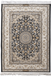 Hasht Behesht Machine-made Rug | Dark Blue | Ryka B