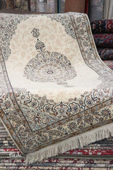 Handmade Persian Nain Rug | F 3799