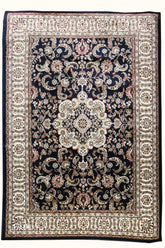 Silk Touch Machine-made Rug | Navy | GA1147