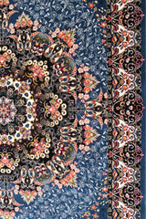 Parnian Machine-made Rug | 1000 Reeds | Sogoli | Carbon Blue
