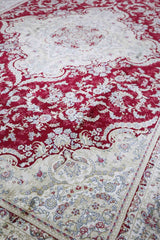 Superfine Bamboo Silk Machine-made Rug | Red | 14579A