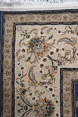 Hasht Behesht Machine-made Rug | Blue Atlasi | Shahpasand B
