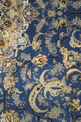 Hasht Behesht Machine-made Rug | Blue Atlasi | Shahpasand B