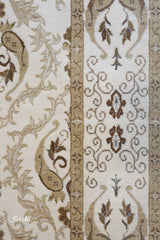 Indian Wool Machine-made Rug | Cream