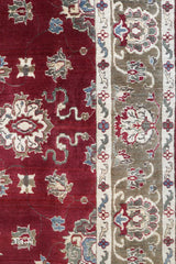 Indian Wool Machine-made Rug | Red