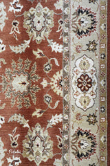 Indian Wool Machine-made Rug | Orange