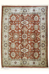 Indian Wool Machine-made Rug | Orange