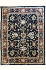 Indian Wool Machine-made Rug | Black