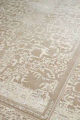 Mahoor Machine-made Rug | Gold | 589 | Round