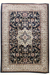 Silk Touch Machine-made Rug | Navy | GA1147