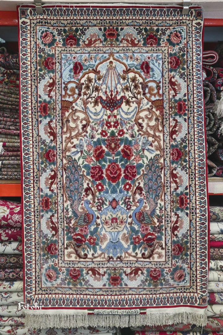 Handmade Superfine Persian Isfahan Rug (Signed by Seirafian)